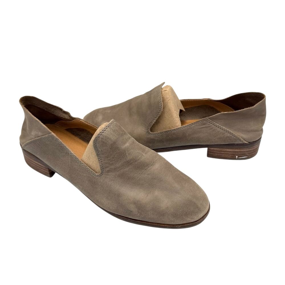 Lucky Brand Taupe Suede Slip-On Loafers